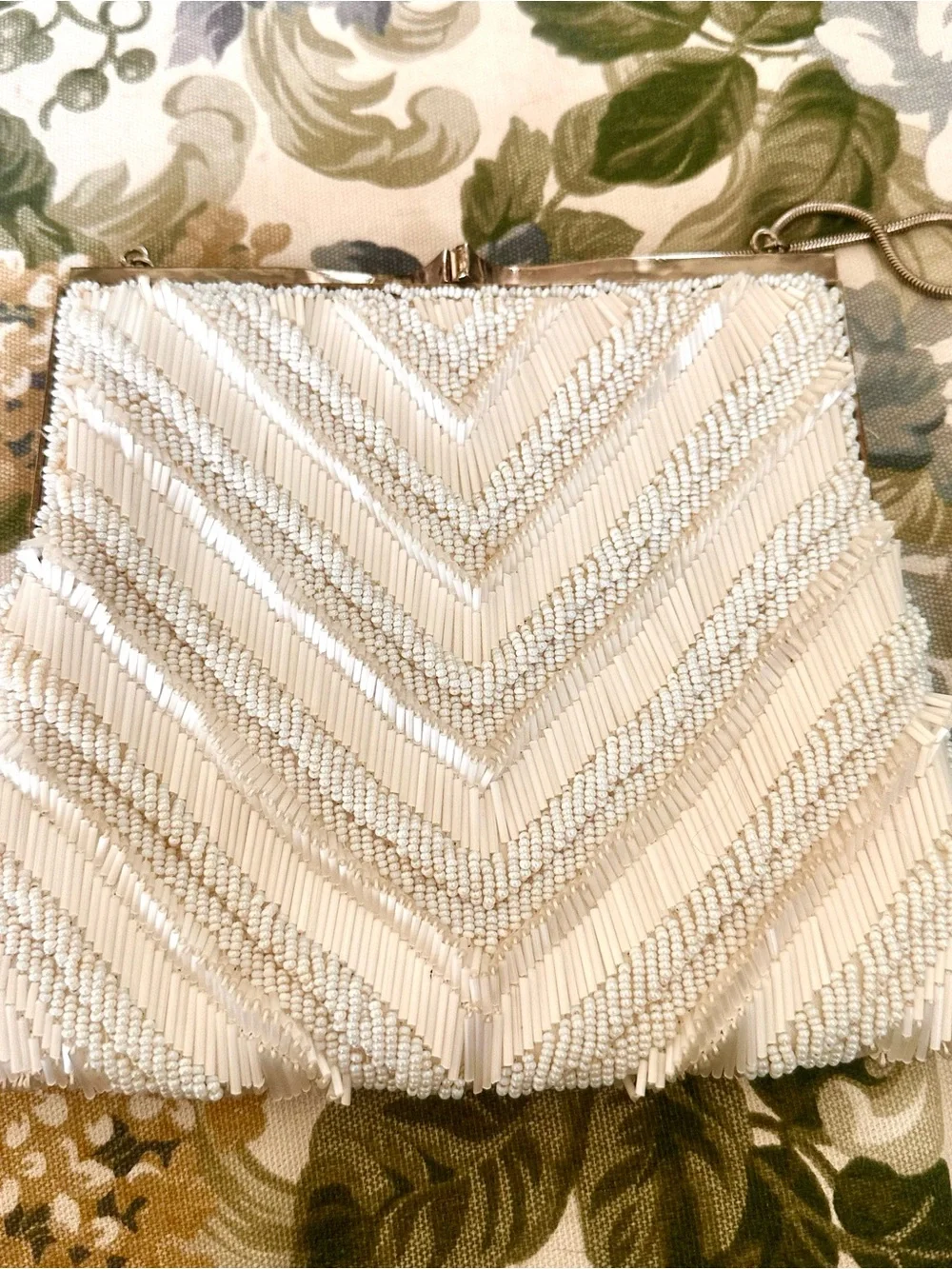Vintage 1950s mid-century beaded evening purse
